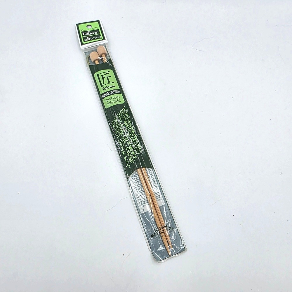 Clover Takumi Bamboo Premium Knitting Needles 9" Size 5 3.75mm Art 3011/5